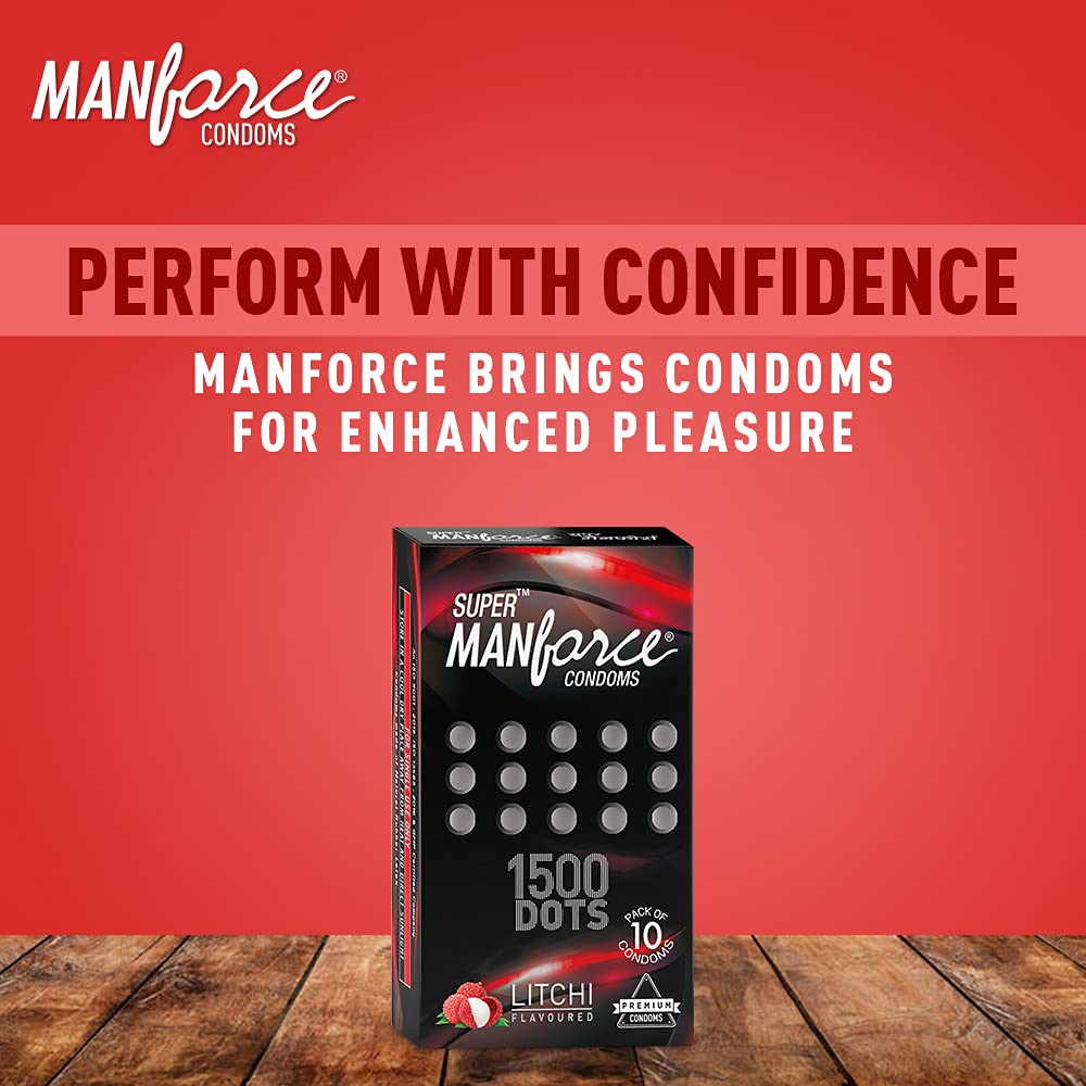 Picture of Manforce Super Litchi Dotted Condom 4's Combo pack 12 pcs