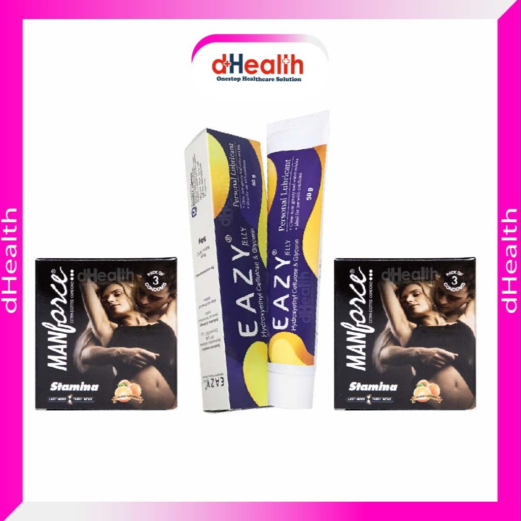 Picture of Manforce Stamina Condom 2 Pack 6pcs & 1 Eazy Jelly 50gm Combo Pack