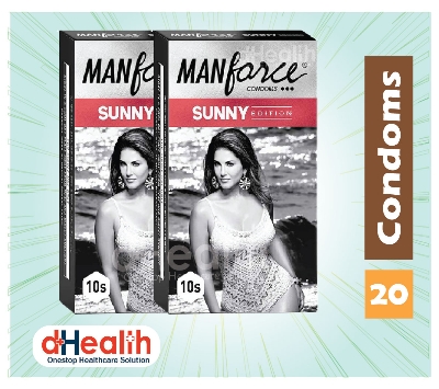 Picture of Manforce Sunny Condom 1 Pack (10pcs) & 1 Eazy Jelly 50gm Combo