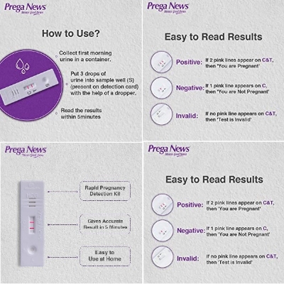Picture of Prega News Pregnancy Test Cassette / Prega News Pregnancy Strip - 2 pcs (Made in India)