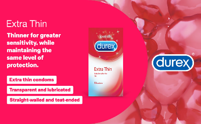 Picture of Durex Extra Thin Condom - 10Pcs Pack (India)