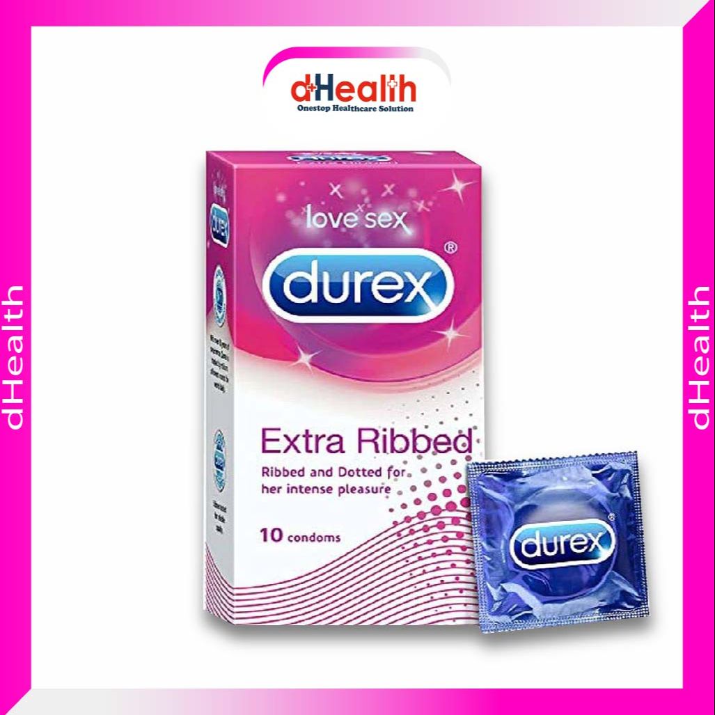 Picture of Durex Extra Ribbed Condom - 10 Pcs Pack (India)