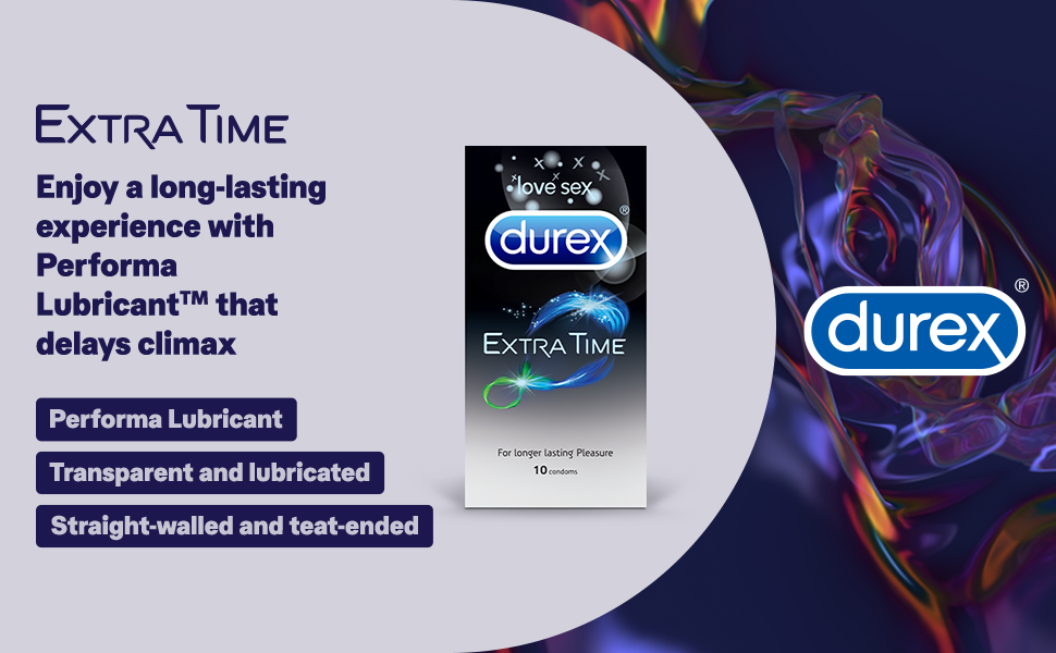 Picture of Durex Extra Time Condoms - 10 Pcs Pack (India) & RY Jelly, 30g Personal lubricant Combo