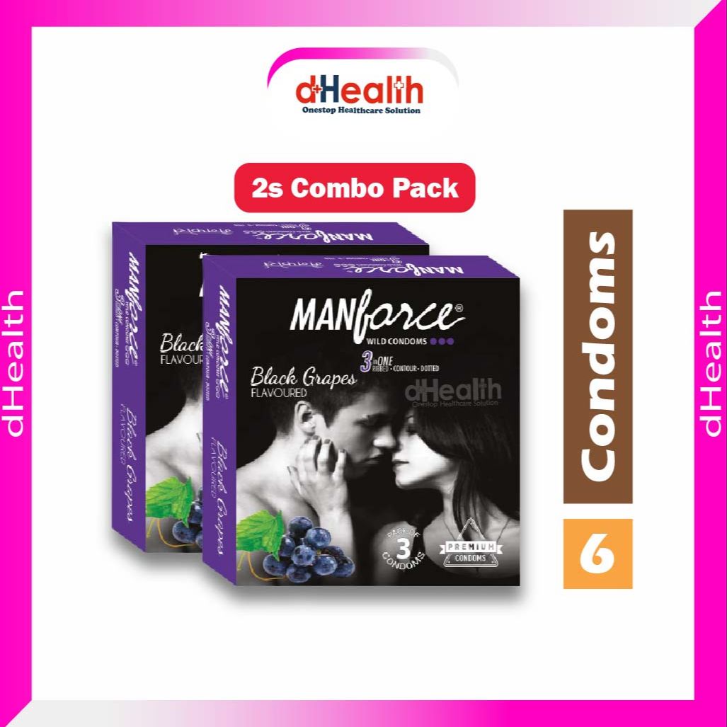 Picture of Manforce Black Grape Condom 2's Combo pack (3x2=6 pcs)