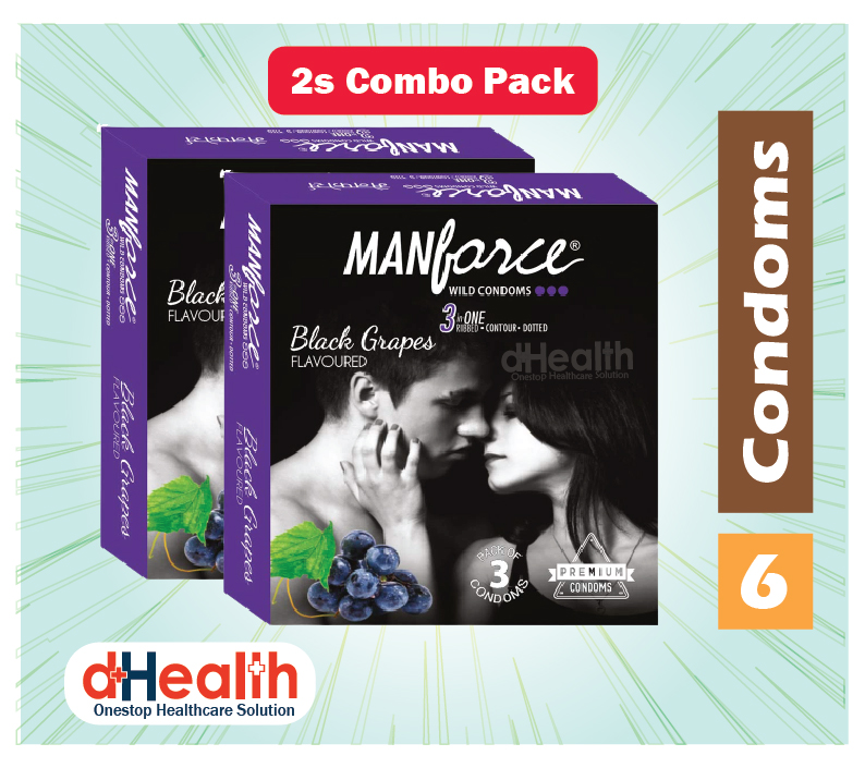 Picture of Manforce Black Grape Condom 2's Combo pack (3x2=6 pcs)