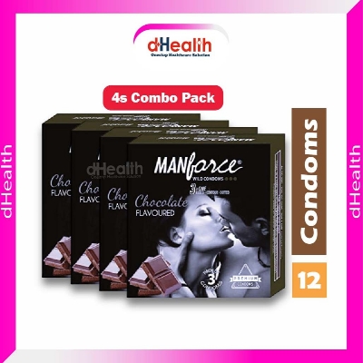 Picture of Manforce Chocolate Flavour Xotic Condom 4's Combo pack (3x4=12 pcs)