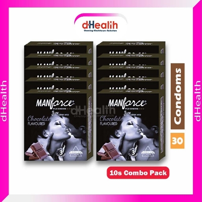 Picture of Manforce Chocolate Flavour Xotic Condom 10's Combo pack (3x10=30 pcs)