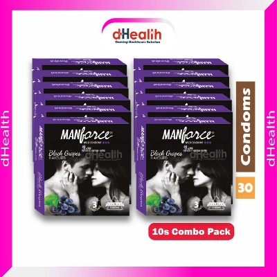 Picture of Manforce Black Grape Condom 10's Combo pack (3x10=30 pcs)