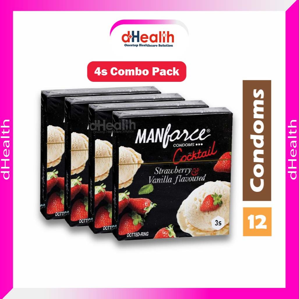 Picture of Manforce Cocktail 2280 Dotted Condom 4's Combo pack (3x4=12 pcs)