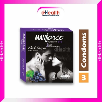 Picture of Manforce Black Grape Condom Single pack (3x1=3 pcs)