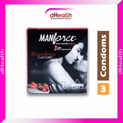 Picture of Manforce 1500 Dodotted Strawberry Flavoured Xotic Condom Single pack (3x1=3 pcs)