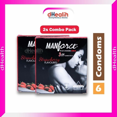 Picture of Manforce 1500 Dodotted Strawberry Flavoured Xotic Condom 2's Combo pack (3x2=6 pcs)