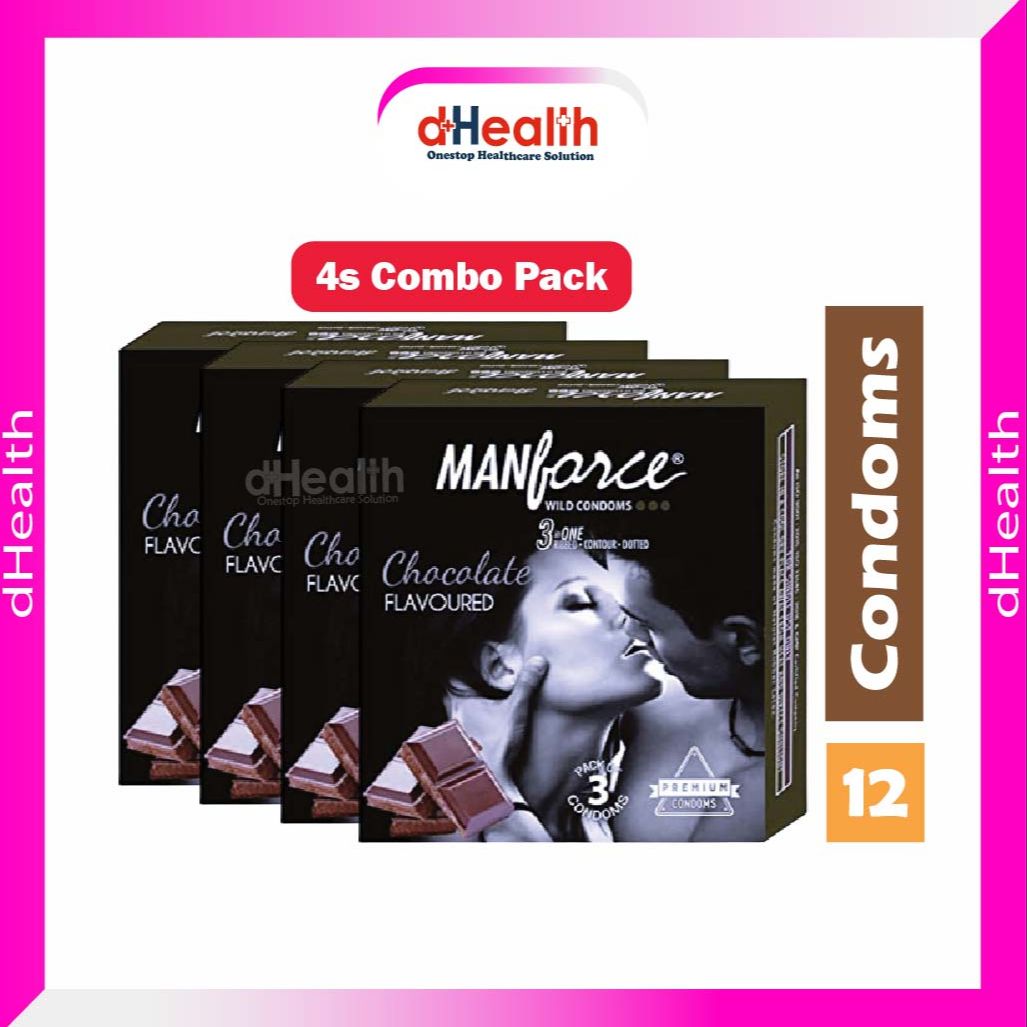 Picture of Manforce Chocolate Condom 4's Combo pack (3x4=12 pcs)