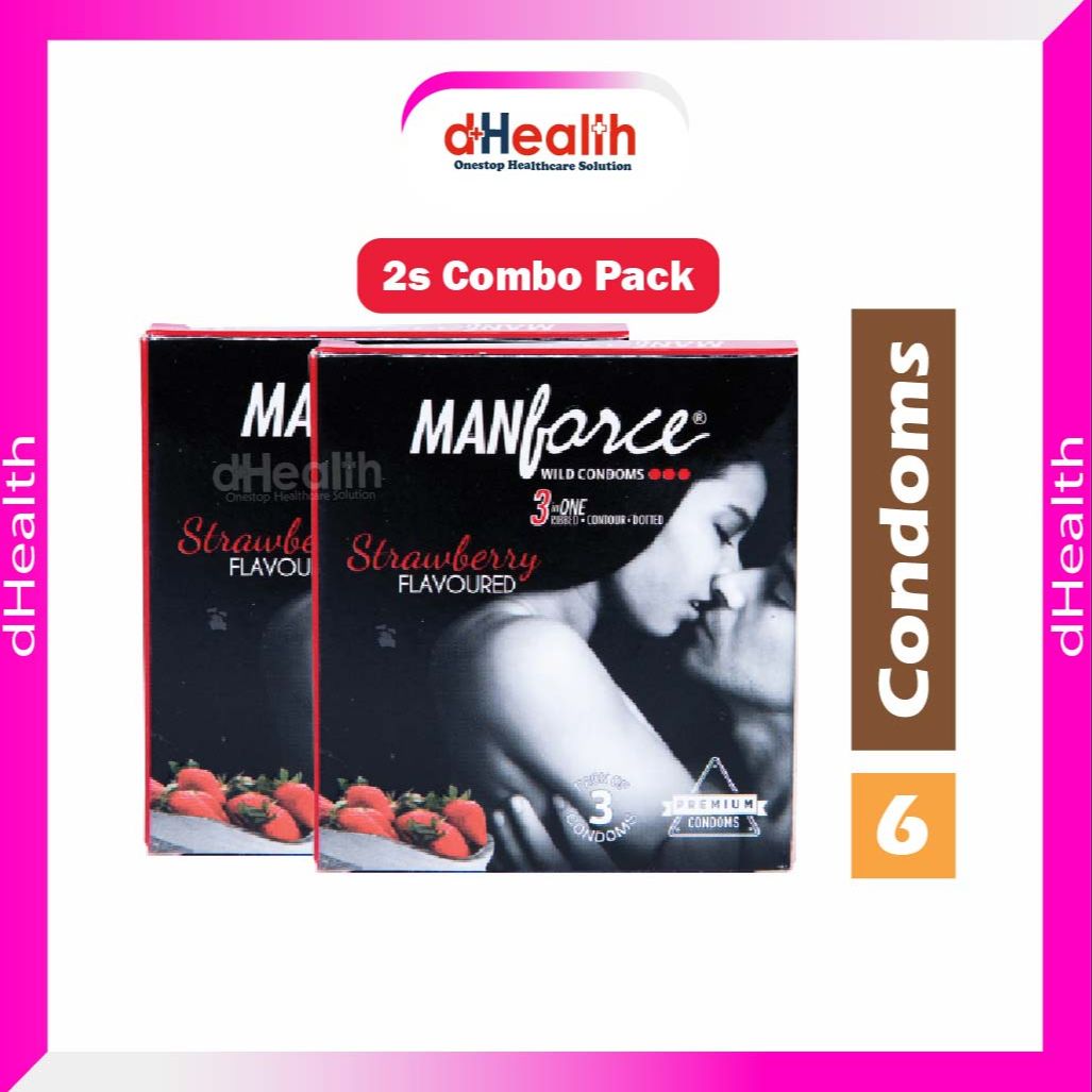 Picture of Manforce Strawberry Condom 2's Combo pack (3x2=6 pcs)