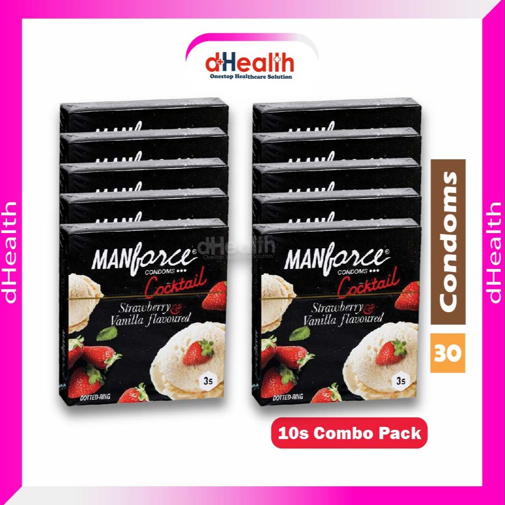Picture of Manforce Cocktail 2280 Dotted Condom 10's Combo pack (3x10=30 pcs)