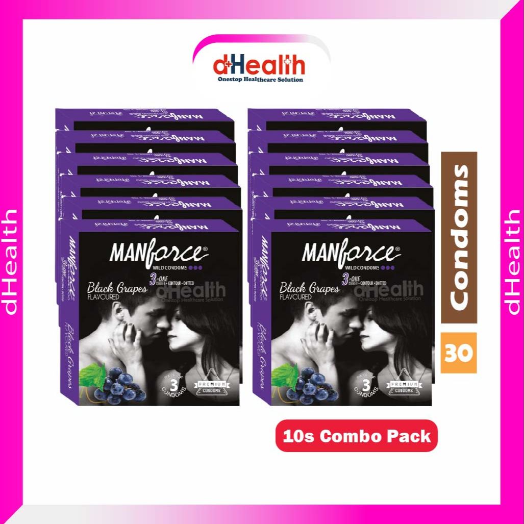 Picture of Manforce Black Grape Condom 10's Combo pack (3x10=30 pcs)