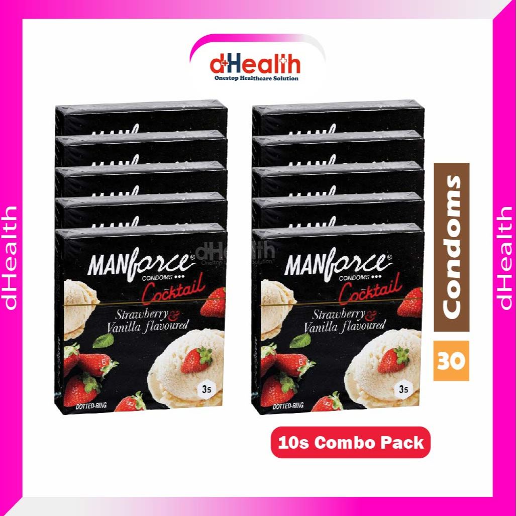 Picture of Manforce Cocktail Condom 2280 Dotted 10's Combo pack (3x10=30 pcs)