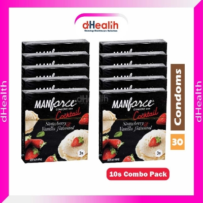 Picture of Manforce Cocktail Condom 2280 Dotted 10's Combo pack (3x10=30 pcs)