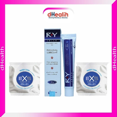 Picture of EXS Nano Thin Condom 2 Pack (6pcs) & RY Jelly 30gm 1 Pc