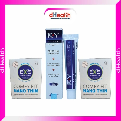 Picture of RY Jelly 30gm 1 Pc & EXS Nano Thin Condom 2 Pack (6pcs)  Combo Pack