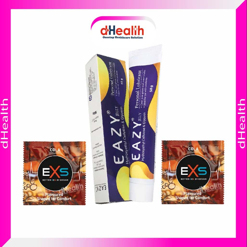 Picture of EXS Cola Flavoured Condom 2 Pack (6pcs) & Eazy Jelly 50gm 1 Pc