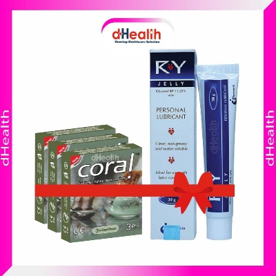 Picture of Coral 3 Ice Cream Flavor Condom 3 Pack & RY Jelly 30g 1PC Combo