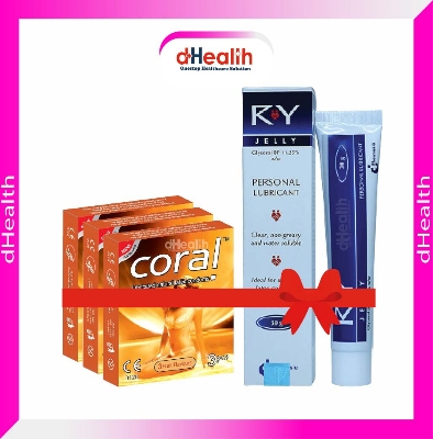 Picture of Coral 3 Fruit Girl Condom 3 Pack & RY Jelly 30gm 1 Pc Combo Pack