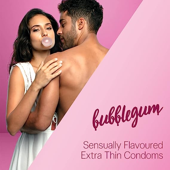 Picture of Durex Extra Thin Bubblegum Condoms 10 Pcs Pack (India)