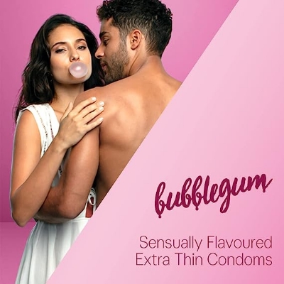 Picture of Durex Extra Thin Bubblegum Condoms 10 Pcs Pack (India) & RY Jelly, 30g Personal lubricant Combo