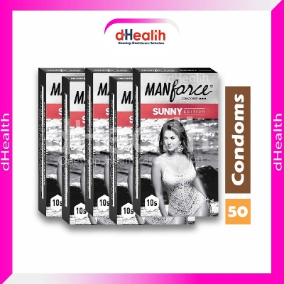 Picture of Manforce Sunny Edition Condom 5's Combo Pack of 10's (10x5=50 pcs)