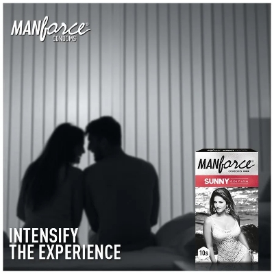 Picture of Manforce Sunny Edition Ribbed & Dotted Condom 5's Combo Pack of 10's (10x5=50 pcs)