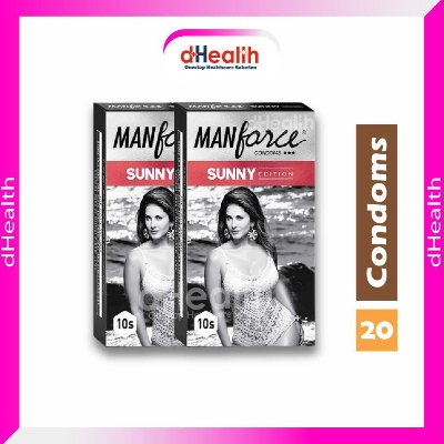 Picture of Manforce Sunny Edition Condom 2's Combo Pack of 10's (10x2=20 pcs)