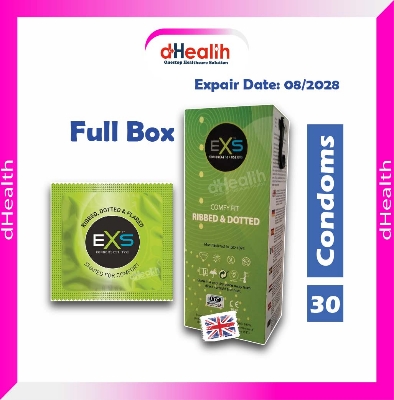 Picture of EXS Comfy Fit Condom Ribbed & Dotted Full Box (10's Pack 3x10=30pcs) (Made in UK)