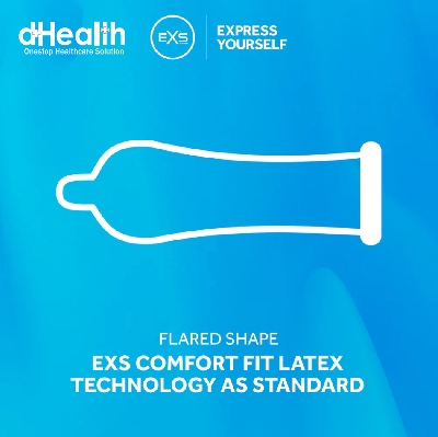 Picture of EXS Comfy Fit Ribbed & Dotted Condom 2's Combo Pack (2x3)=6pcs (UK)