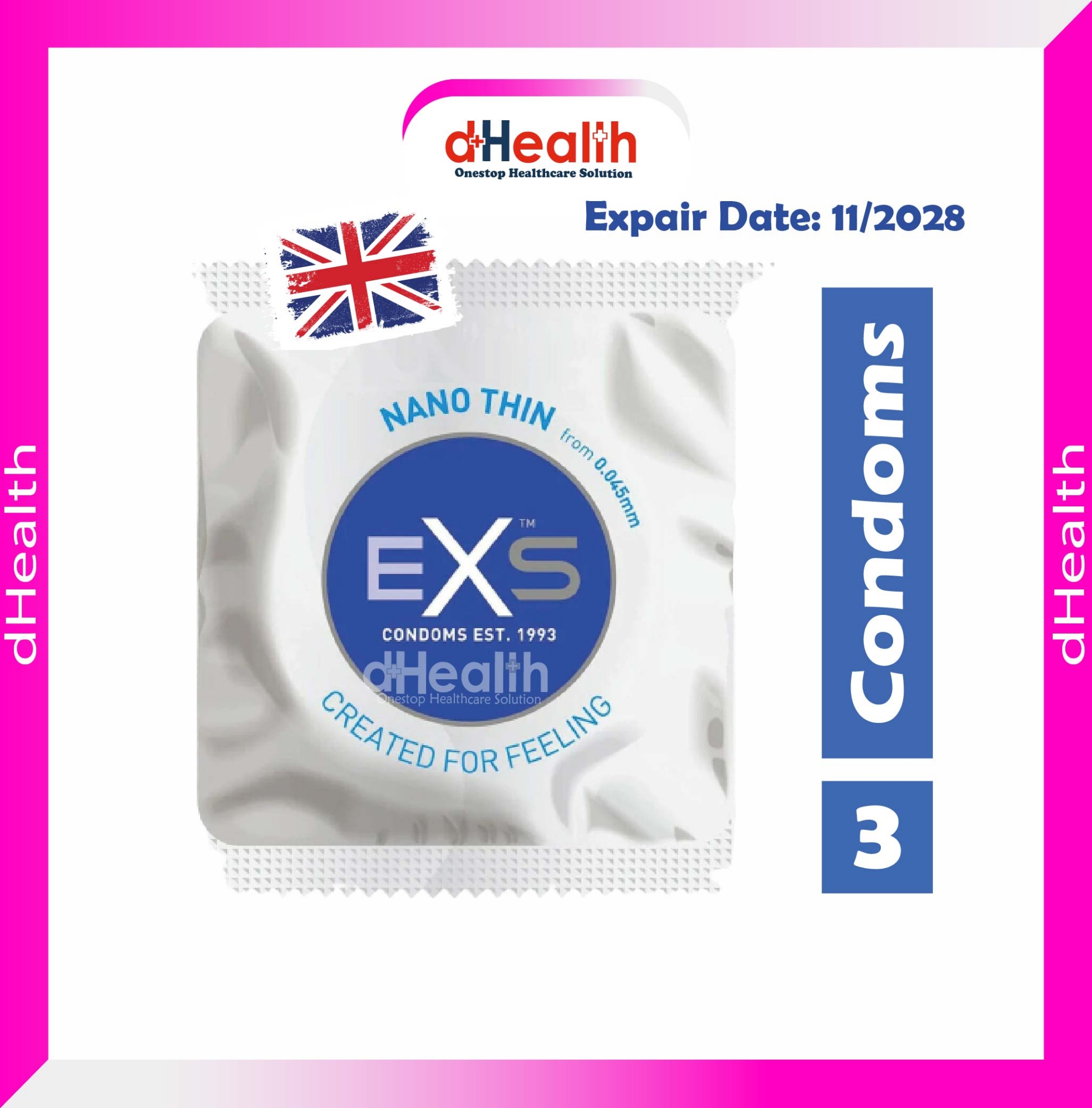 Picture of EXS Nano Thin Condom Single Pack