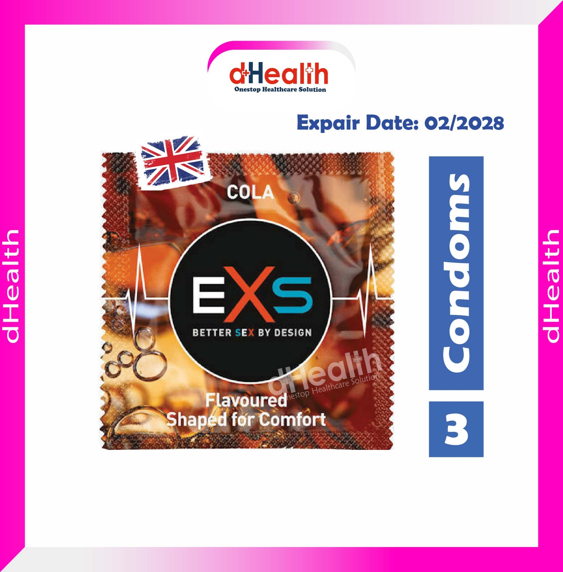 Picture of EXS Cola Flavoured Single Pack 3x1=3pcs (Made in UK)