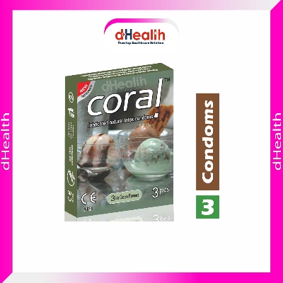 Picture of Coral 3 Ice cream Flavor condom Single Pack, 3 Pcs