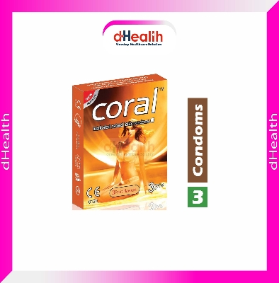 Picture of Coral 3 Fruits Girl Flavor condom Single Pack, 3 Pcs