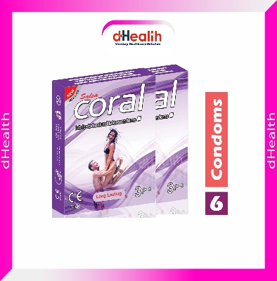 Picture of Coral Long Lasting Condom 2's Combo Pack, 6 Pcs