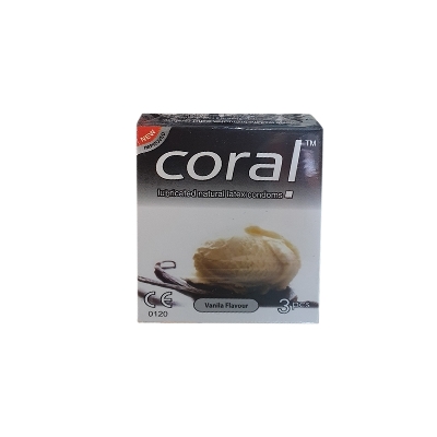 Picture of Coral Vanilla Flavor Condom Full Box/10'S Pack (30 Pcs)