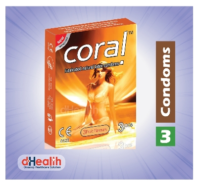 Picture of Coral 3 Fruits Girl Flavor Condom Full Box / 10's Pack (30 Pcs)