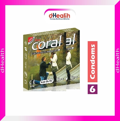 Picture of Coral Supper Ultra Thin Condom 2's Combo Pack, 6 Pcs