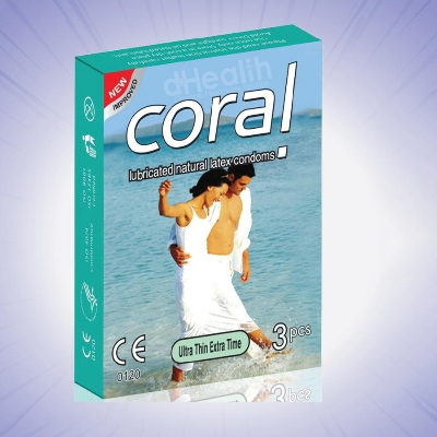 Picture of Coral Ultra Thin Extra Time Condom Single Pack, 3 Pcs