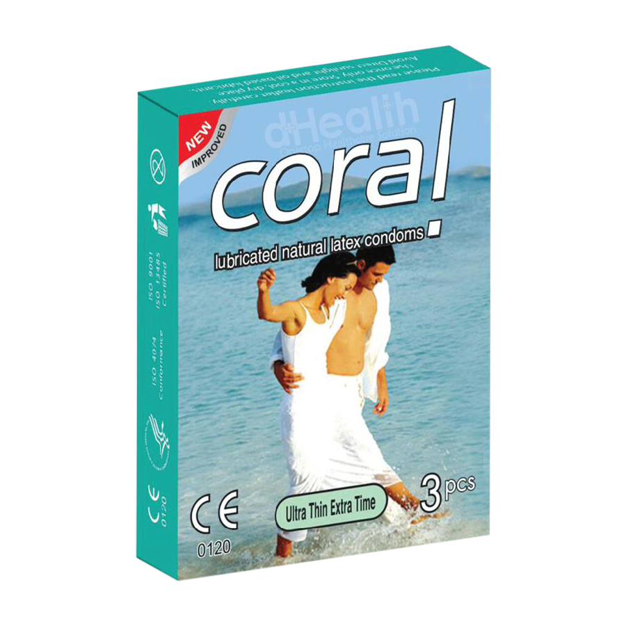 Picture of Coral Ultra Thin Extra Time Condom Single Pack, 3 Pcs