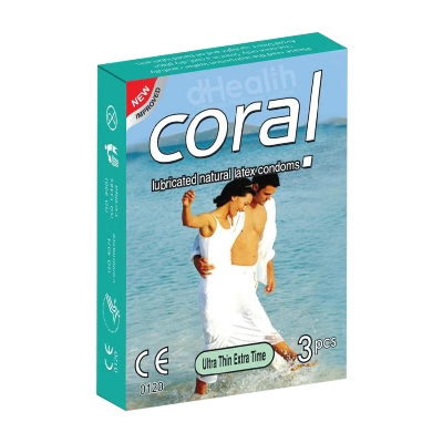 Picture of Coral Ultra Thin Extra Time Condom Single Pack, 3 Pcs