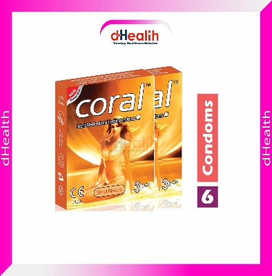 Picture of Coral 3 Fruits Girl Flavor Condom 2's Combo Pack, 6 Pcs