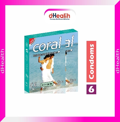 Picture of Coral Ultra Thin Extra Time Condom 2's Combo Pack, 6 Pcs