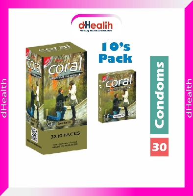 Picture of Coral Supper Ultra Thin Condom Full Box / 10'S Pack (30 Pcs)