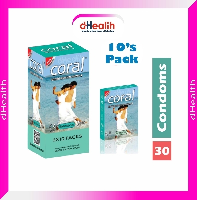 Picture of Coral Ultra Thin Extra Time Condom Full Box / 10's Pack (30 Pcs)
