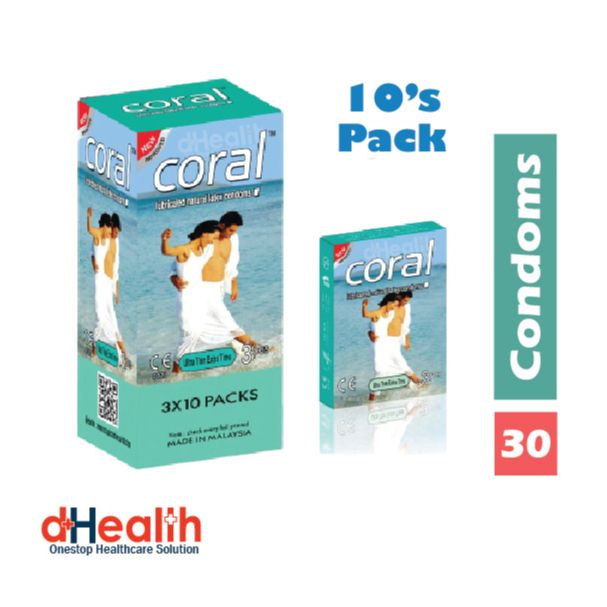 Picture of Coral Ultra Thin Extra Time Condom Full Box / 10's Pack (30 Pcs)